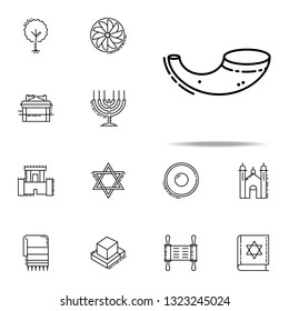 Shofar icon. Judaism icons universal set for web and mobile