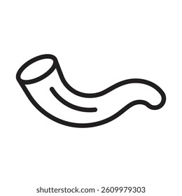 Shofar icon Line Art Logo set
