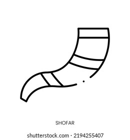 shofar icon. Linear style sign isolated on white background. Vector illustration