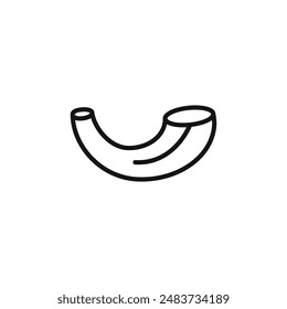 Shofar icon outline collection in black