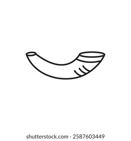 Shofar icon vector simple linear illustration for web and app..eps