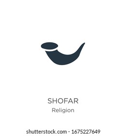 Shofar icon vector. Trendy flat shofar icon from religion collection isolated on white background. Vector illustration can be used for web and mobile graphic design, logo, eps10