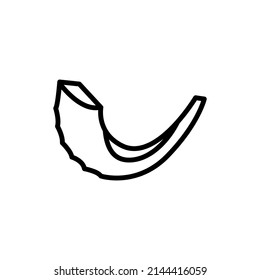 Shofar line color icon. Isolated vector element. Outline pictogram for web page, mobile app, promo