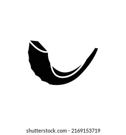 Shofar line color icon. Isolated vector element. Outline pictogram for web page, mobile app, promo