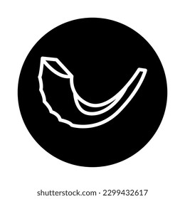 Shofar line color icon. Isolated vector element. Outline pictogram for web page, mobile app, promo