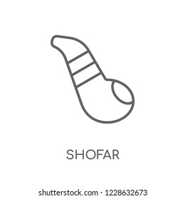 Shofar linear icon. Modern outline Shofar logo concept on white background from Religion-2 collection. Suitable for use on web apps, mobile apps and print media.