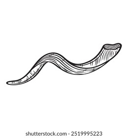 Imagem Vetorial Shofar, Ícone Shofar, Ilustração Shofar, Vetor Shofar Judaico.