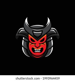 Shogun Mascot Vector Logo Design