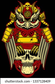 Shogun owl on the skull