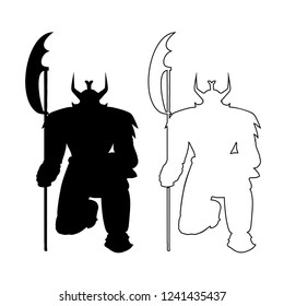 Shogun soldier silhouette