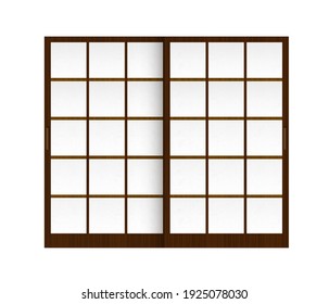 Shoji ( japanese traditional sliding door ) vector illustration