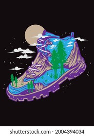 sholace outdoor vector illustrtion nature
