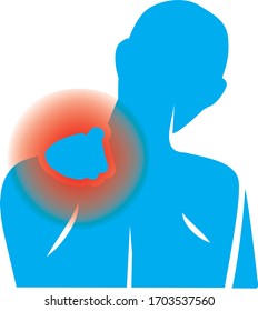 sholder ache symbol graphic vector