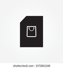 shooping document sign icon design vector illustration