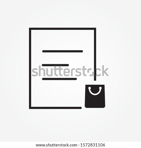 shooping document sign icon design