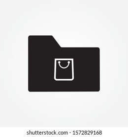 shooping folder sign icon design vector illustration