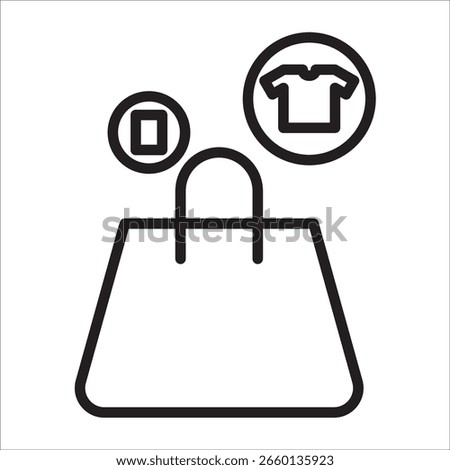 Shooping stock icon outline vector
