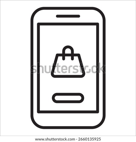 Shooping stock icon outline vector