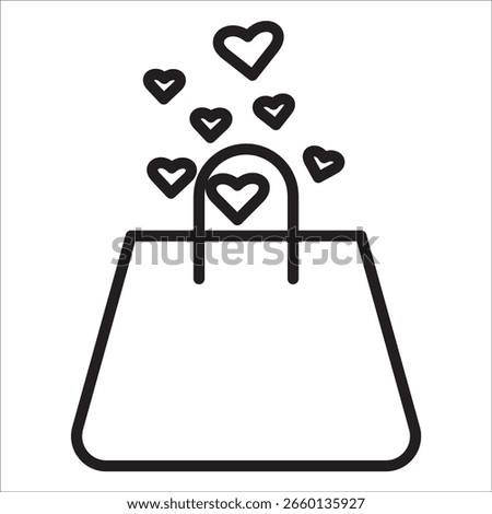 Shooping stock icon outline vector