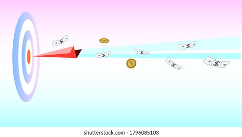 shoot business targets, Purple pink abstract pattern background with copy space, Abstract Background. For Design Flyer, Banner, Landing Page. Vector Illustration with Color Gradient