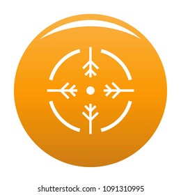 Shoot circle icon. Simple illustration of shoot circle vector icon for any design orange