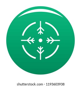 Shoot circle icon. Simple illustration of shoot circle vector icon for any design green