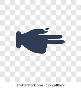 Shoot gesture icon. Trendy Shoot gesture logo concept on transparent background from Hands collection