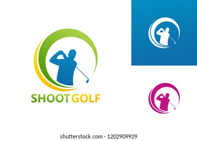 Shoot Golf Logo Template Design Vector, Emblem, Design Concept, Creative Symbol, Icon