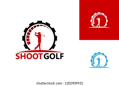Shoot Golf Logo Template Design Vector, Emblem, Design Concept, Creative Symbol, Icon