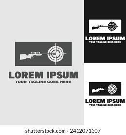 Plantilla de logotipo de pistolas de tiro. Adecuado para negocios, símbolos, etc. Fácil de editar. Eps 10