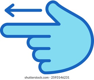 Shoot Icon Blue Vector Illustration