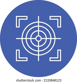 Imagen vectorial de icono de círculo de línea de disparo. También se puede usar para aplicaciones web, aplicaciones móviles y medios impresos.