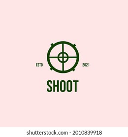 Shoot logo design retro hipster vintage, scope logo design