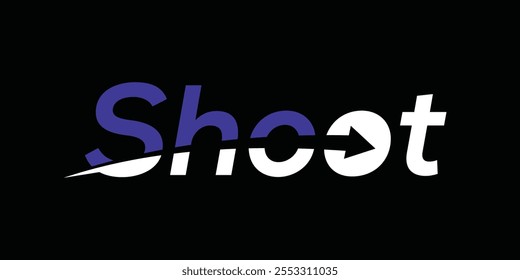 shoot logo design wordmark, typography text font vector