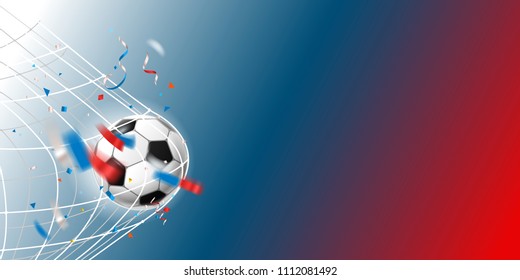 Shoot on goal. Vector template for a text