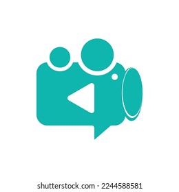shoot pro video camera logo design vector
