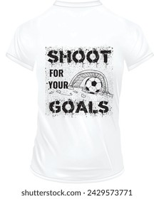 Shoot for your goals vector typography tshirt logo design