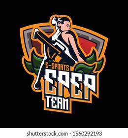 Shooter Esports gaming logo animals with Raven