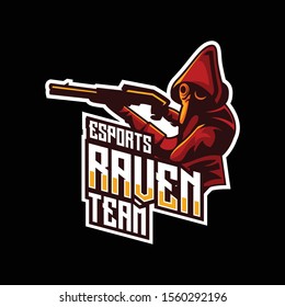 Shooter Esports gaming logo animals with Raven