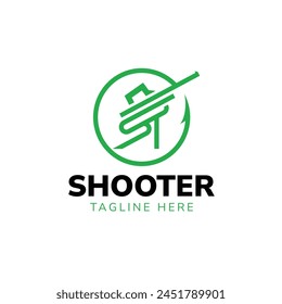  shooter and fishing modern logo outdoor