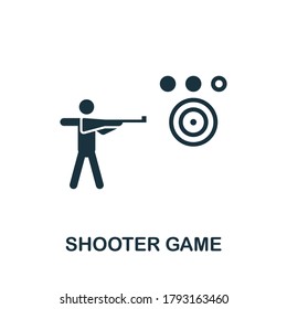 Shooter Game icon. Creative element sign from game development collection. Monochrome Shooter Game icon for templates, infographics and more.