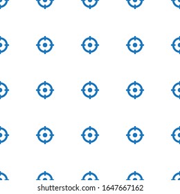 Shooter-Symbol-Muster nahtlos einzeln auf weißem Hintergrund. Bearbeitbar gefülltes Shooter-Symbol Shooter-Icon-Muster für Web und Mobile.