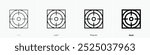 shooter icon. Thin, Light Regular And Bold style design isolated on white background