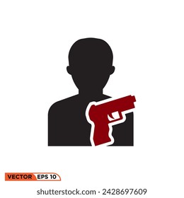 Shooter icon vector graphic of template sign symbol
