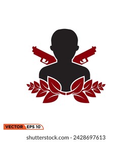 Shooter icon vector graphic of template sign symbol