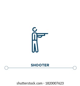 icono del vector de contorno del tirador. ilustración de elemento simple. icono de contorno de tirador a partir del concepto de arcade editable. se puede usar para web y móvil
