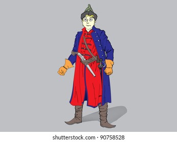 shooter with a pistol and sword