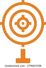 Shooter-Zielsymbol / orangefarbener Vektorgrafik