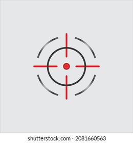 Shooter-Teleskop-Symbol in Farbverlauf und Hub 