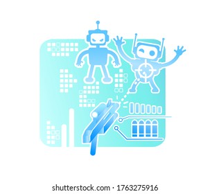 Shooter video game 2D vector web banner, poster. Robot boss in playable simulation. Arcade videogame flat characters on cartoon background. Simulator for entertainment. Cyberspace colorful scene